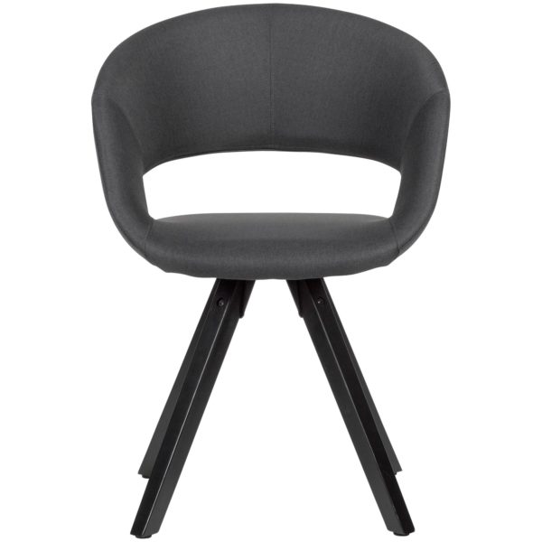 Dining Chair Black Fabric With Black Legs Retro Chair 53468 Wohnling Esszimmerstuhl Schwarz Stoff Mit Schwarzen Beinen Wl6 111 Wl6 111 1