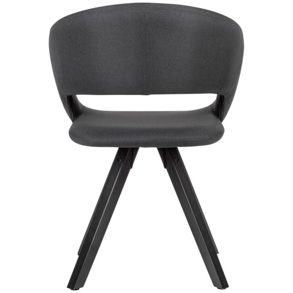 Dining Chair Black Fabric With Black Legs Retro Chair 53468 Wohnling Esszimmerstuhl Schwarz Stoff Mit Schwarzen Beinen Wl6 111 Wl6 111 5