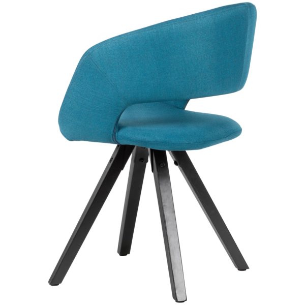 Dining Chair Petrol Fabric With Black Legs Retro Chair 53470 Wohnling Esszimmerstuhl Petrol Stoff Schwarze Beine Wl6 113 Wl6 113 4
