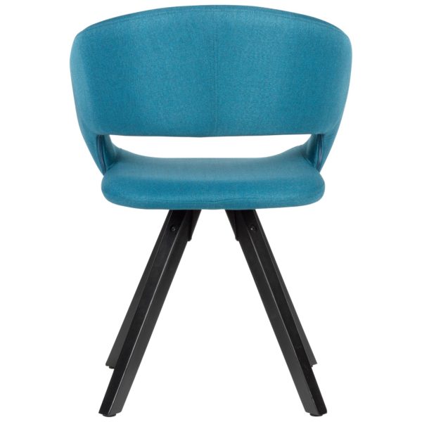 Dining Chair Petrol Fabric With Black Legs Retro Chair 53470 Wohnling Esszimmerstuhl Petrol Stoff Schwarze Beine Wl6 113 Wl6 113 5