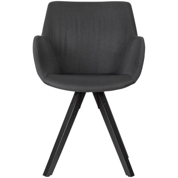 Dining Chair Set Of 2 Black With Armrests With Black Legs 53484 Wohnling Gemuetliches Esszimmerstuhl 2Er Set Schwarze Beine Wl6 115 Wl6 115 1