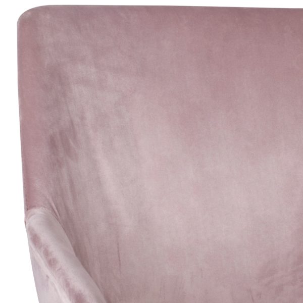 Set Of 2 Dining Room Chairs Velvet Pink With Armrests 53489 Wohnling 2Er Set Esszimmerstuhl Rosa Samt Schwarze Beine Wl6 120 Wl6 120 5