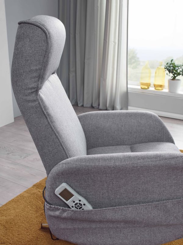 Armchair With Massage Function Light Gray Fabric 56803 Wohnling Relaxsessel Elektrisch Mit Massagefunktion Hellgrau Wl6 213 Wl6 213 8