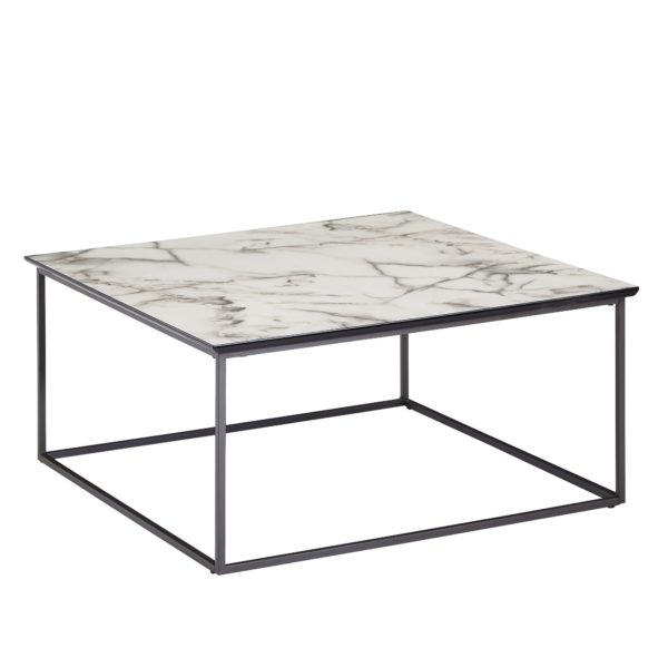 Coffee Table Square 80X38X80 Cm With Marble Look White 57296 Wohnling Couchtisch Marmoroptik 80X80X36 5 Cm Wl6 233 Wl6 233 4