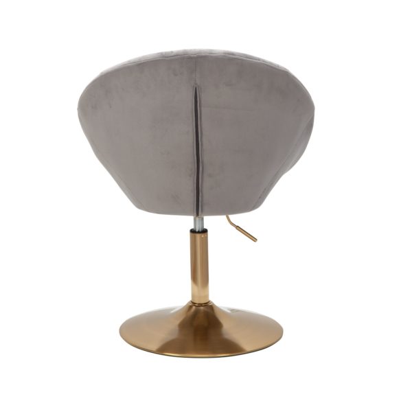 Chair Velvet Gray / Gold Design Swivel Chair 57485 Wohnling Loungesessel Samt Grau Wl6 299 Wl6 299 12