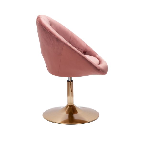 Chair Velvet Pink / Gold Design Swivel Chair 57487 Wohnling Loungesessel Samt Rosa Wl6 300 Wl6 300 16