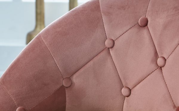 Chair Velvet Pink / Gold Design Swivel Chair 57487 Wohnling Loungesessel Samt Rosa Wl6 300 Wl6 300 17
