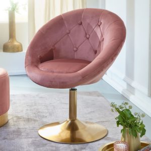 Home 57487 Wohnling Loungesessel Samt Rosa Wl6 300 Wl6 300 24