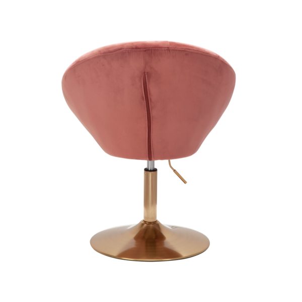 Chair Velvet Pink / Gold Design Swivel Chair 57487 Wohnling Loungesessel Samt Rosa Wl6 300 Wl6 300 26