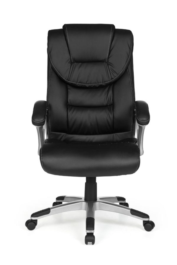 Office Ergonomic Chair Madrid Synthetic Leather Black With Headrest 6818 001