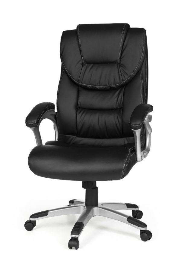 Office Ergonomic Chair Madrid Synthetic Leather Black With Headrest 6818 002
