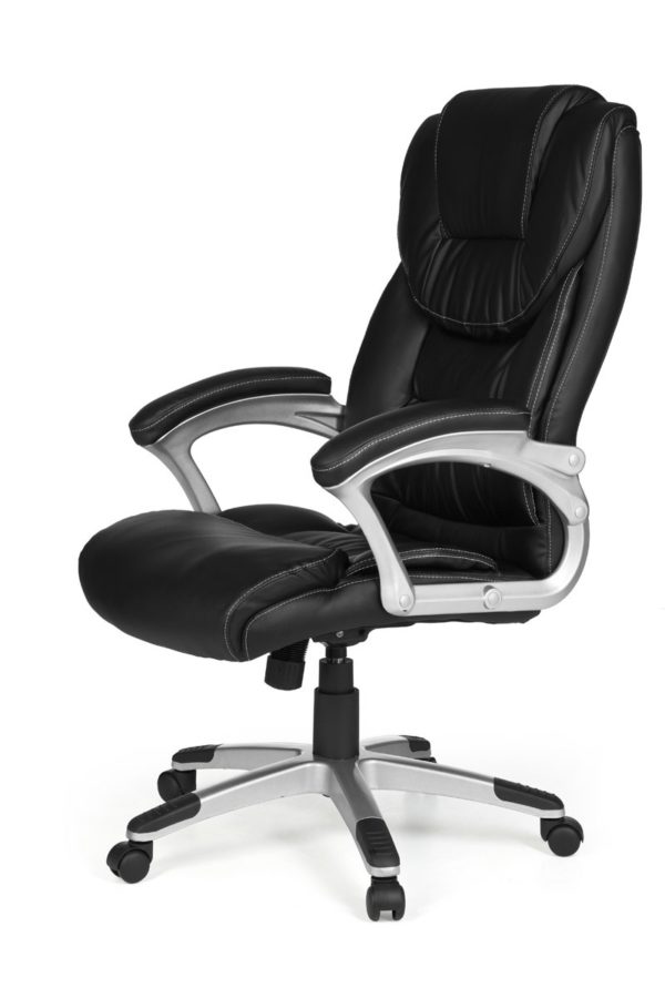 Office Ergonomic Chair Madrid Synthetic Leather Black With Headrest 6818 005