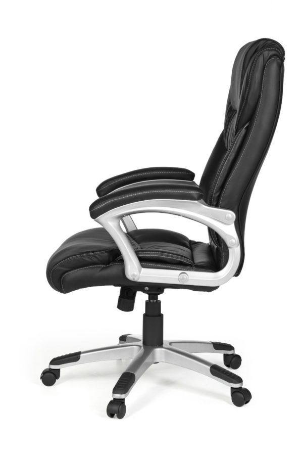 Office Ergonomic Chair Madrid Synthetic Leather Black With Headrest 6818 007