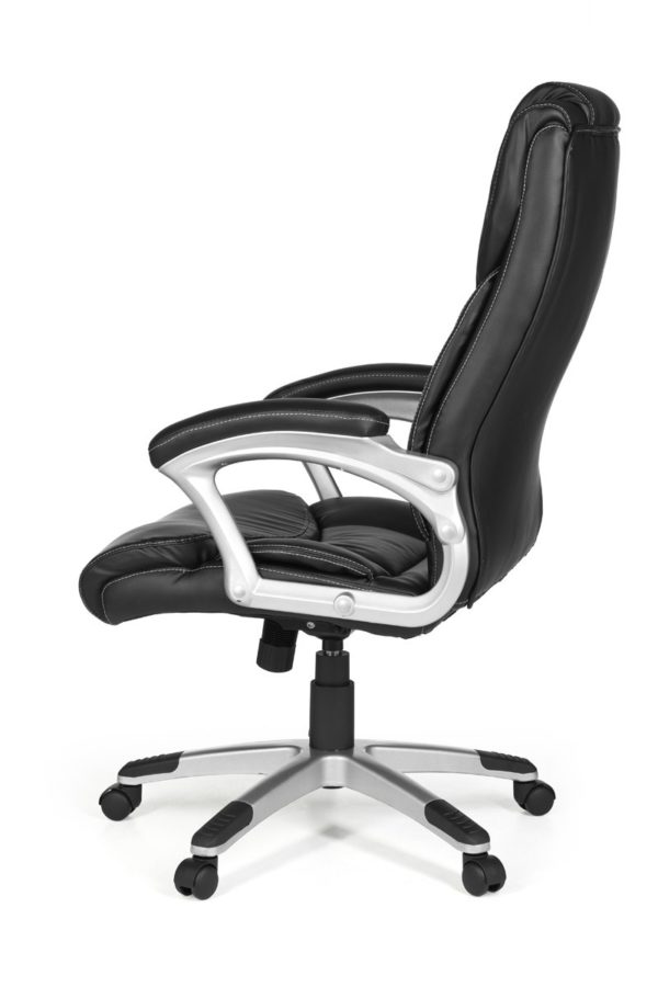 Office Ergonomic Chair Madrid Synthetic Leather Black With Headrest 6818 008
