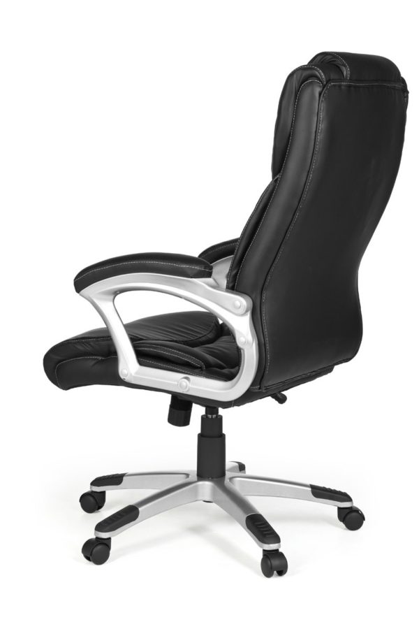 Office Ergonomic Chair Madrid Synthetic Leather Black With Headrest 6818 009