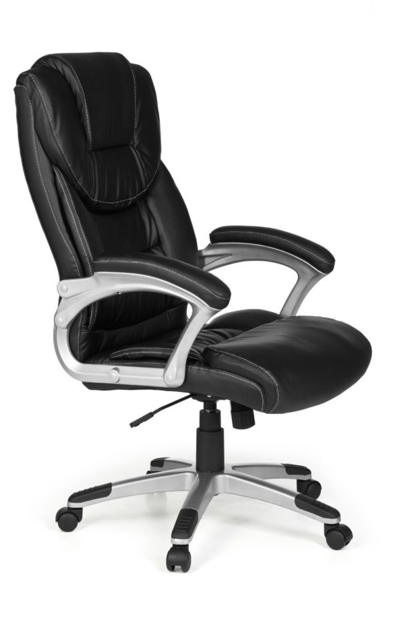 Office Ergonomic Chair Madrid Synthetic Leather Black With Headrest 6818 021