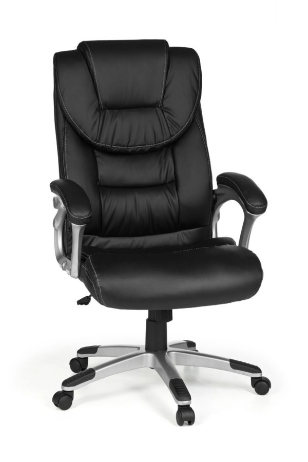 Office Ergonomic Chair Madrid Synthetic Leather Black With Headrest 6818 024