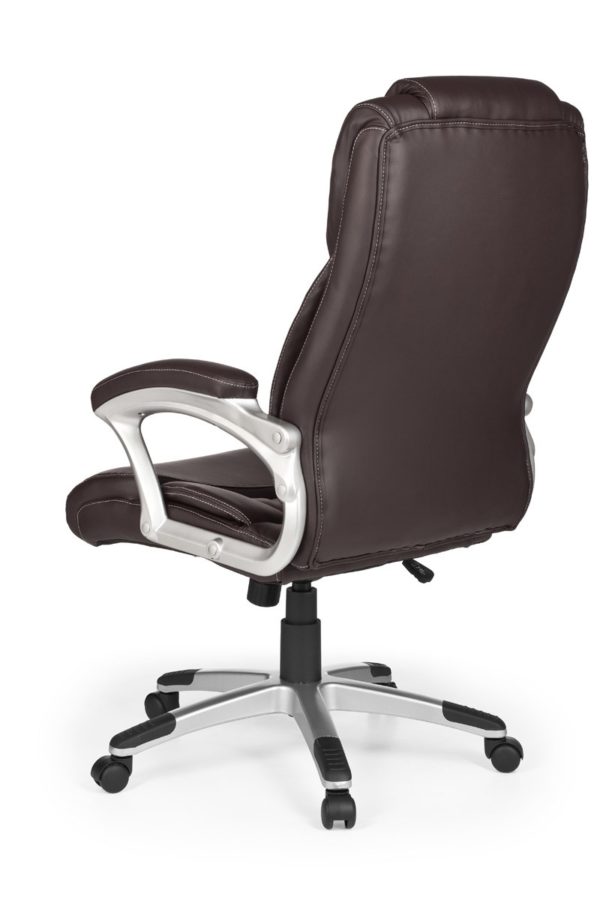 Office Chair Madrid Artificial Leather Brown Ergonomic With Headrest 6819 010