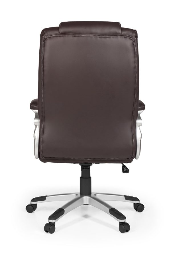 Office Chair Madrid Artificial Leather Brown Ergonomic With Headrest 6819 013