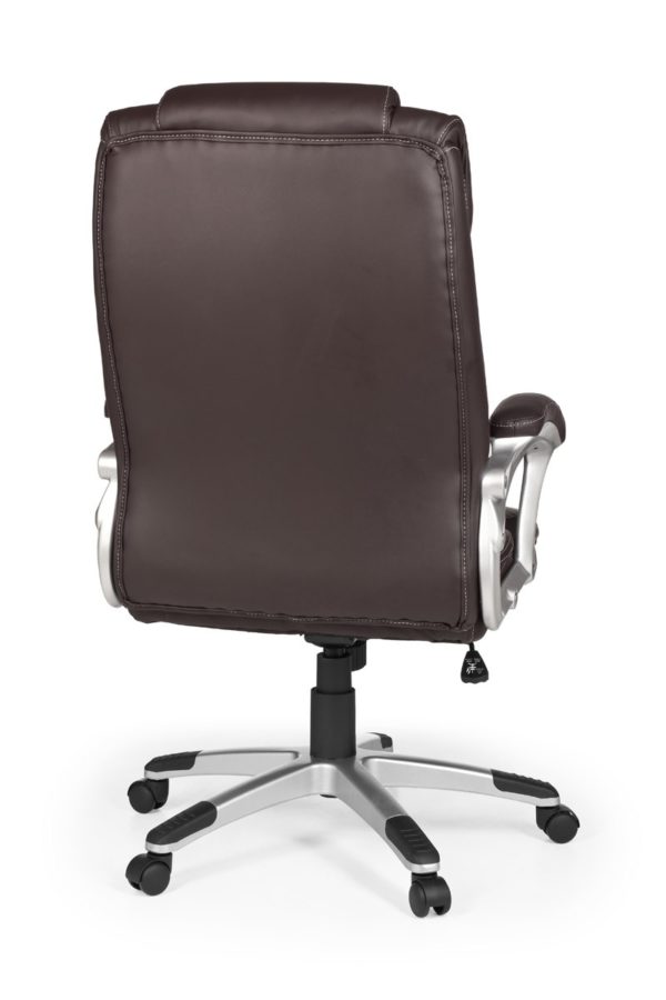 Office Chair Madrid Artificial Leather Brown Ergonomic With Headrest 6819 014