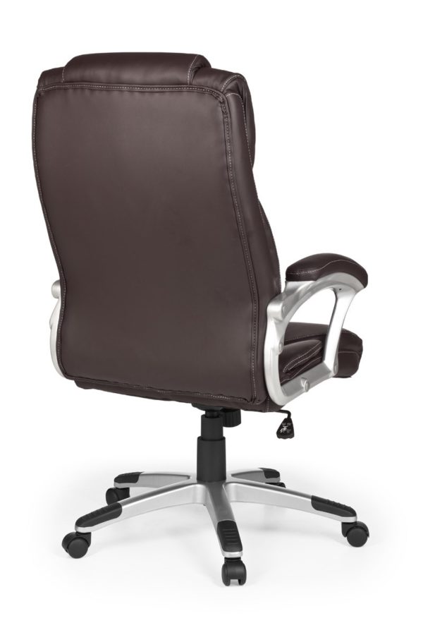 Office Chair Madrid Artificial Leather Brown Ergonomic With Headrest 6819 015