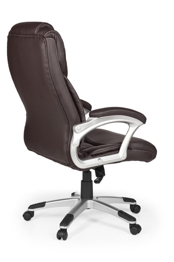 Office Chair Madrid Artificial Leather Brown Ergonomic With Headrest 6819 017