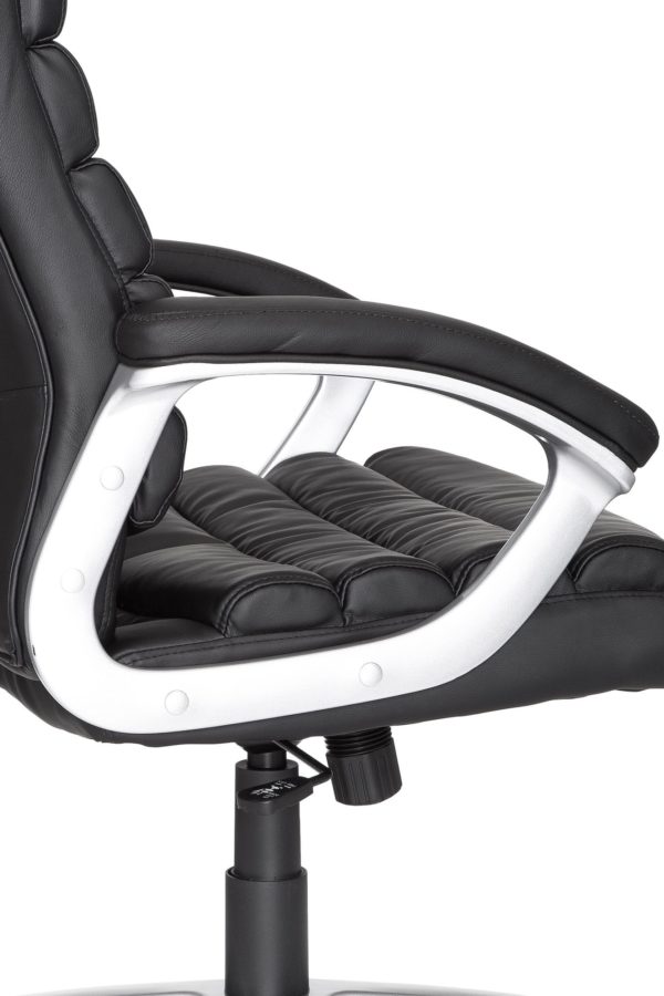 Office Chair Valencia Synthetic Leather Black Ergonomic With Headrest 6820 Amstyle Buerostuhl Valencia Kunstleder Schwar 6