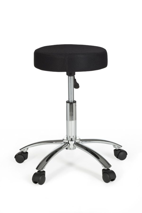Stool Leon Design Work Black With Castors Roll Stool Upholstered Without Backrest Xl 6821 008