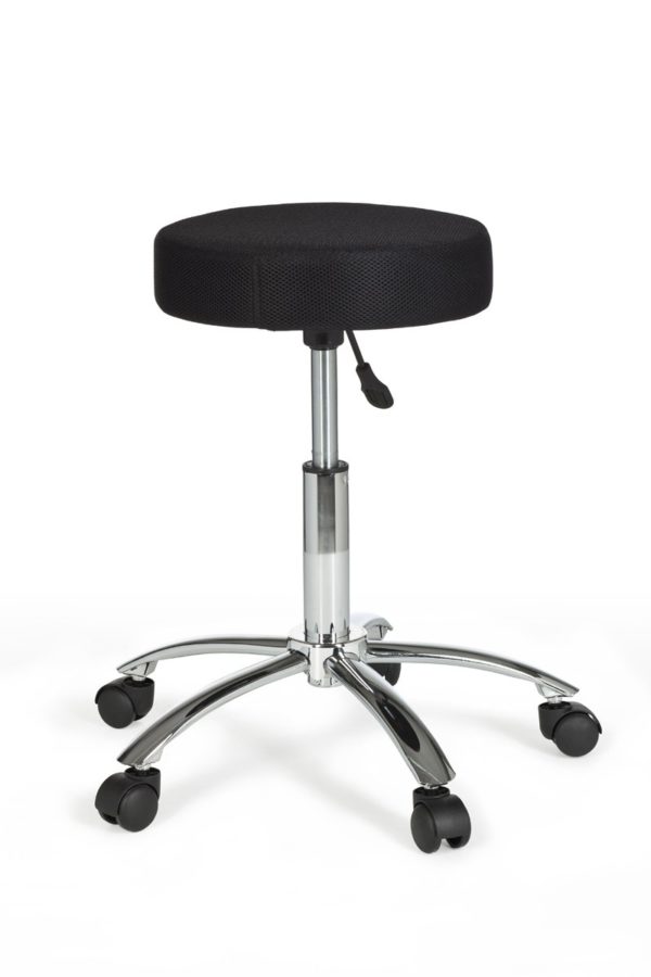 Stool Leon Design Work Black With Castors Roll Stool Upholstered Without Backrest Xl 6821 009