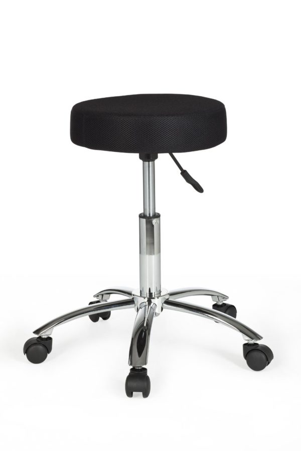 Stool Leon Design Work Black With Castors Roll Stool Upholstered Without Backrest Xl 6821 011