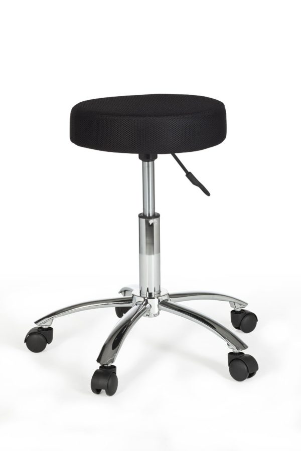 Stool Leon Design Work Black With Castors Roll Stool Upholstered Without Backrest Xl 6821 012