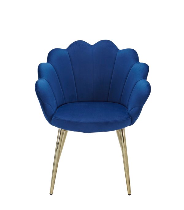 Armchair-Tulip Velvet Blue Upholstered Chair Wl6.285 57410 Wohnling Esszimmerstuhl Tulpe Samt Blau Wl6 285 Wl6 285 2