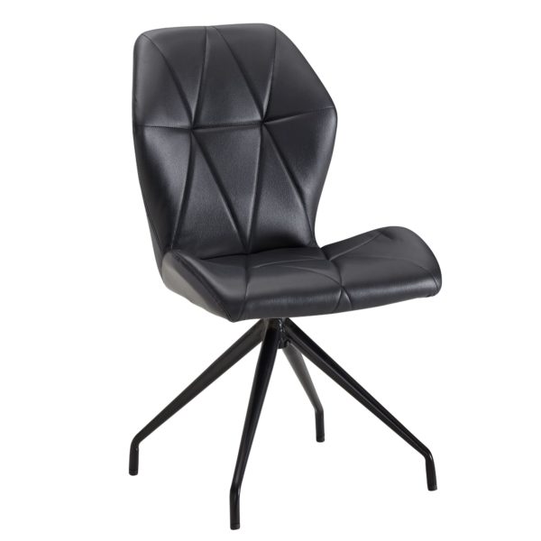 Dining Chair Imitation Leather Black Kitchen Chair Swivel Shell Chair Wl6.441 63068 Wohnling Esszimmerstuhl Schwarz Wl6 441 Wl6 441 1