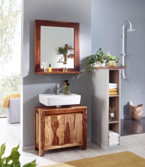 Solid Wood Bathroom Cabinet 67X62X30 Cm Wl6.650 74368 Wohnling Waschbeckenunterschrank Sheesham 67X30X61 Cm Wl6 650 Wl6 650 5 1